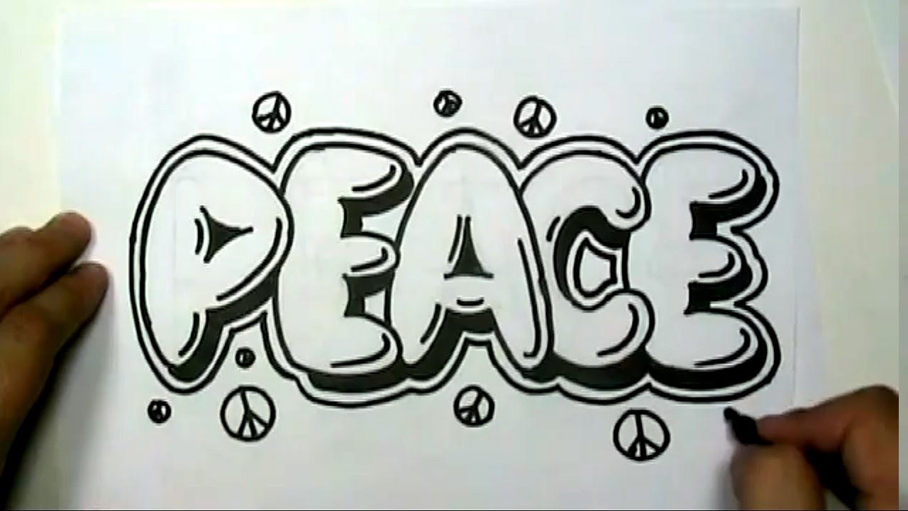 1280x720 How To Draw Peace In Graffiti Letters - Graffiti Drawing