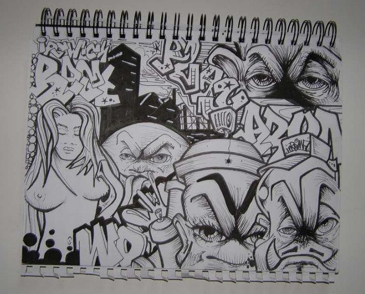 715x576 Graffiti Drawing - Graffiti Drawing