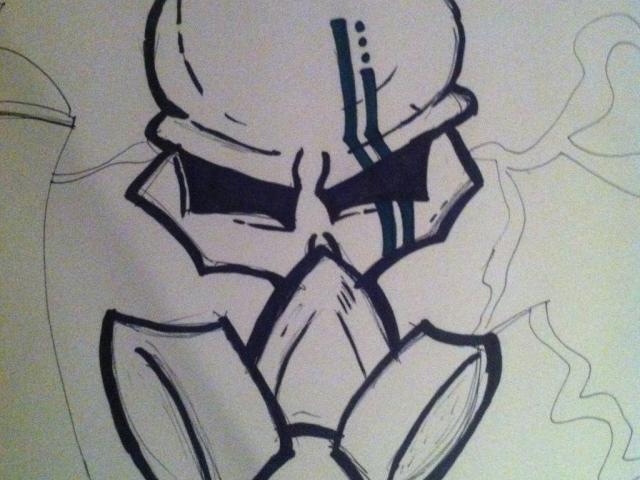 640x480 Drawn Gas Mask Graffiti - Graffiti Gas Mask Drawing