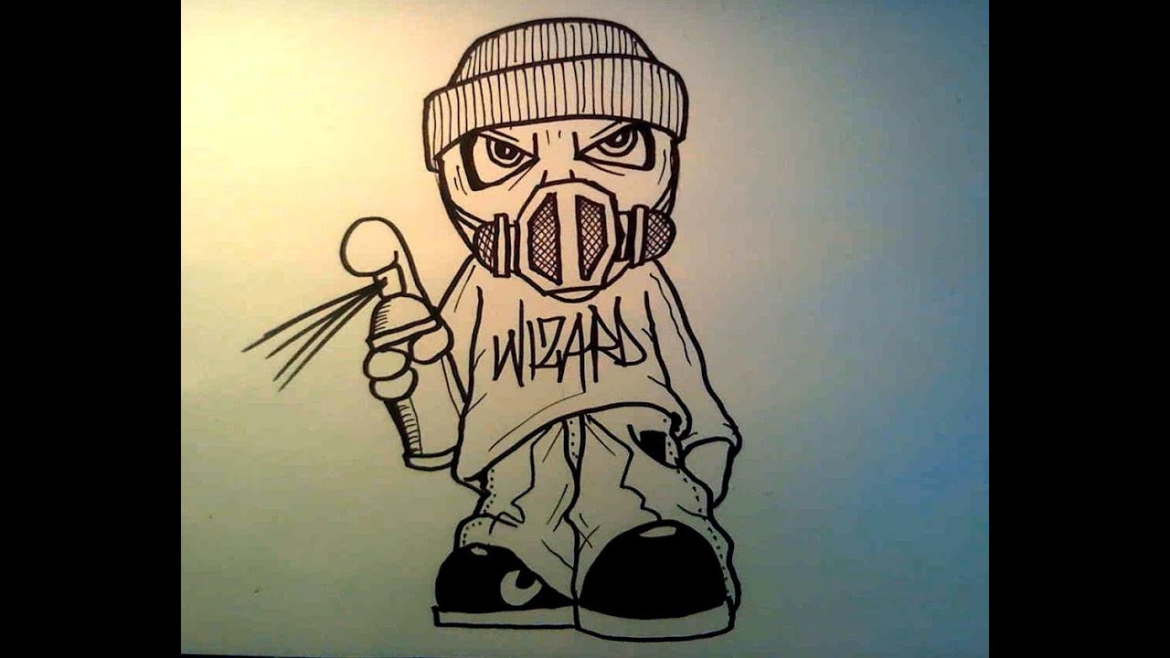 1280x720 How To Draw A Character With A Gas Mask - Graffiti Gas Mask Drawing