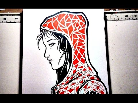 480x360 Drawing Hoodie Girl - Graffiti Girl Drawing