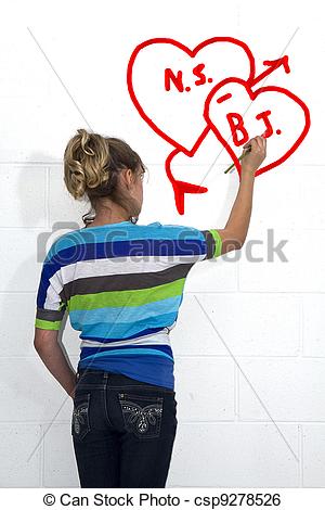 300x470 Girl Drawing Graffiti Girl Writing Hers And Her Boyfriends - Graffiti Girl Drawing