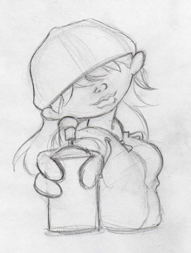 377x500 Graffiti Girl - Graffiti Girl Drawing
