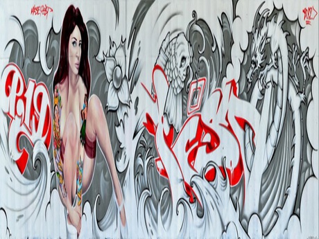 460x345 second life marketplace - Graffiti Girl Drawing