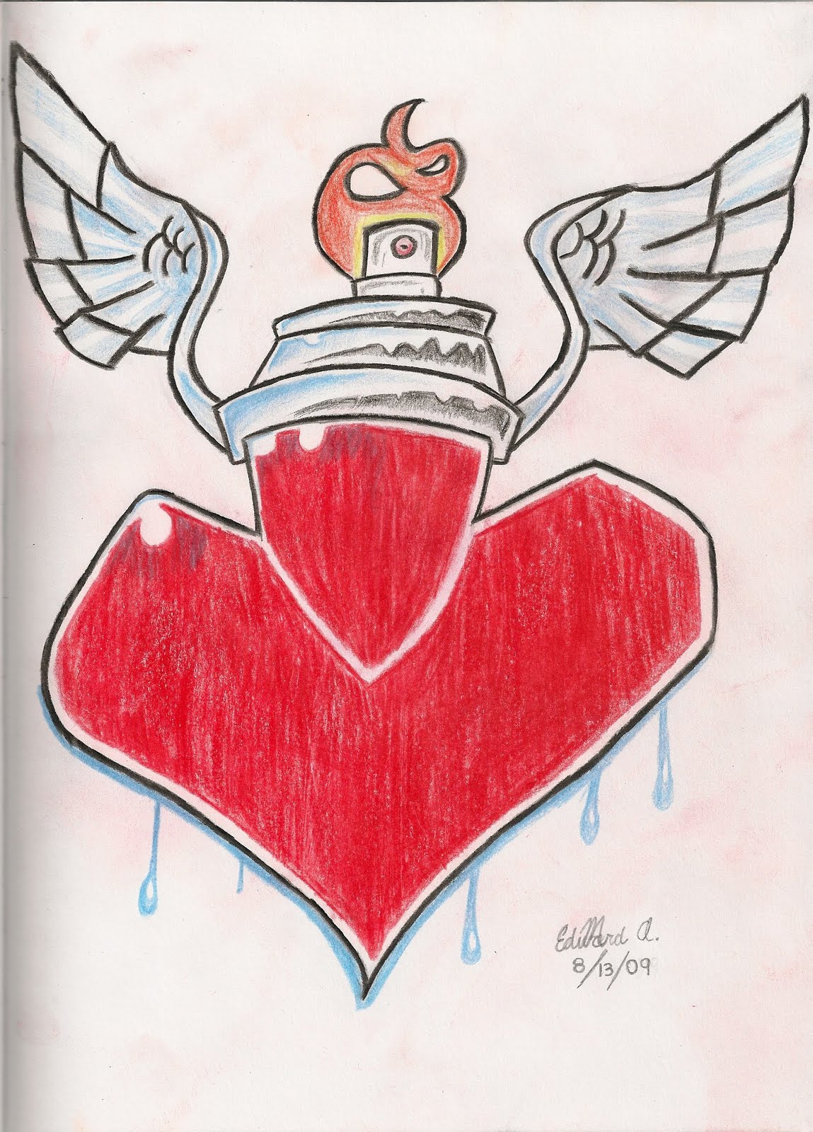 Graffiti Heart Drawings at Explore collection of