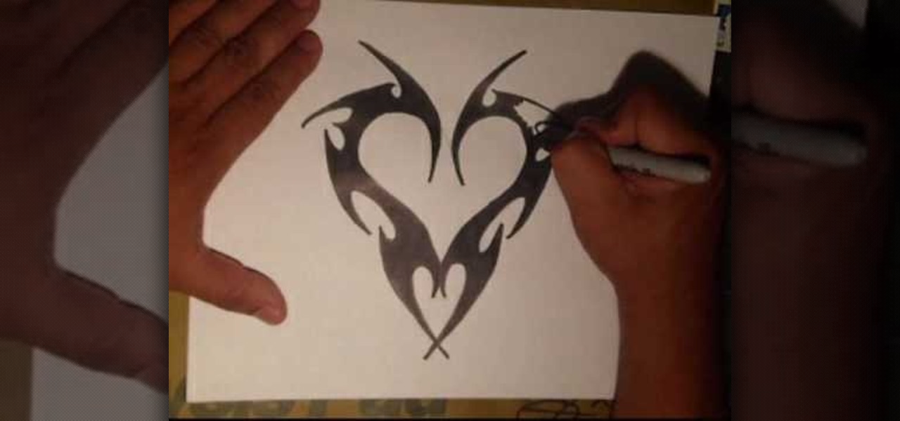 1280x600 How To Draw An Edgy Tattoo Heart - Graffiti Heart Drawings
