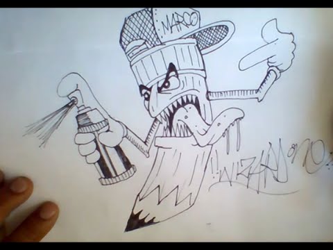 480x360 How To Draw Graffiti Pencil Character - Graffiti Pencil Drawing