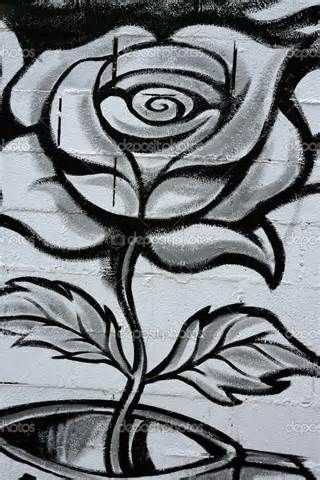 320x480 Graffiti Rose In Street Graffiti - Graffiti Rose Drawing