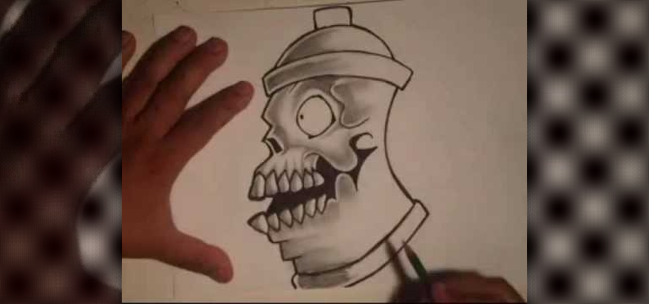 1280x600 How To Draw A Skull Spraycan With Wizard Graffiti Urban Art - Graffiti Spray Can Drawings