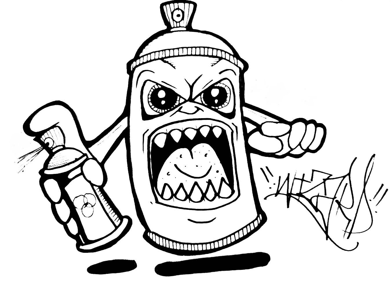 1350x1035 graffiti spray paint can drawing how to draw a graffiti character - Graffiti Spray Paint Can Drawing