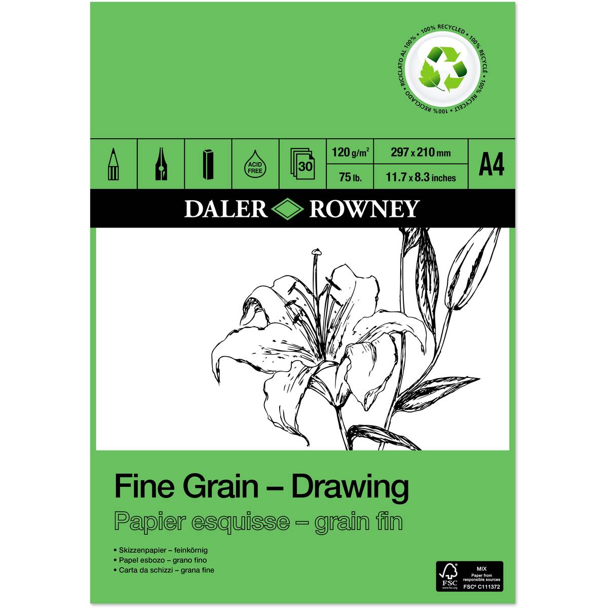 1200x1200 daler rowney fine grain drawing paper hobbycraft - Grain Drawing