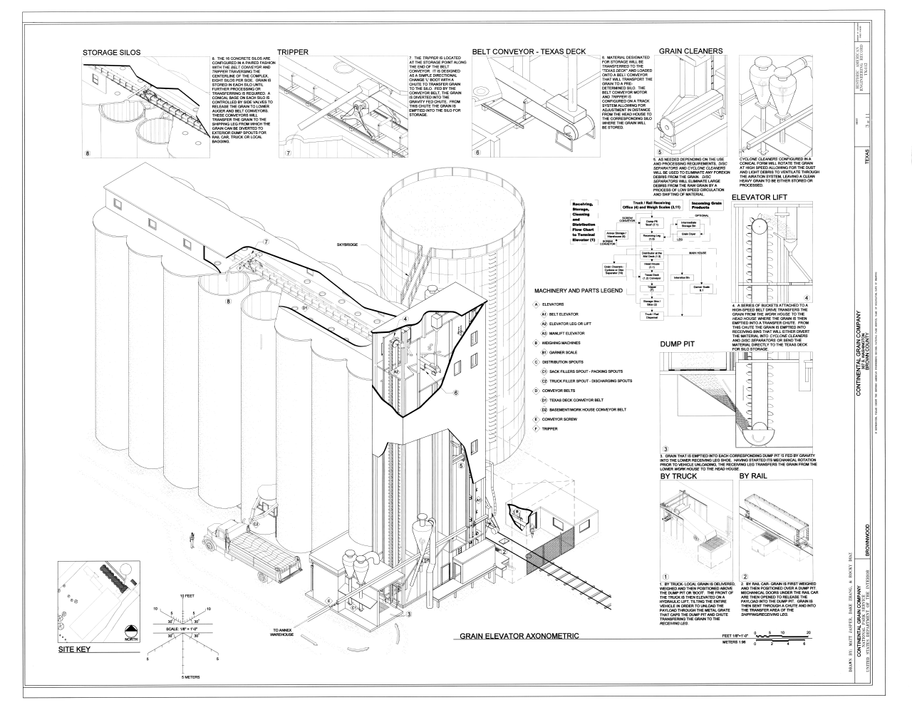 1280x989 Filegrain Elevator Axonometric - Grain Elevator Drawing