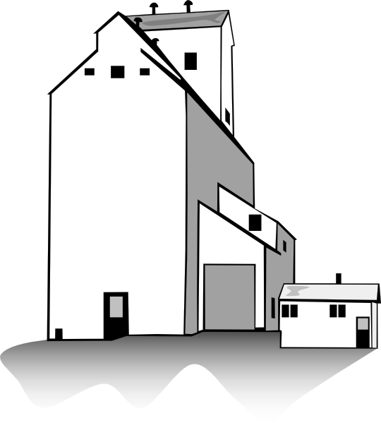 540x599 grain elevator clip art - Grain Elevator Drawing