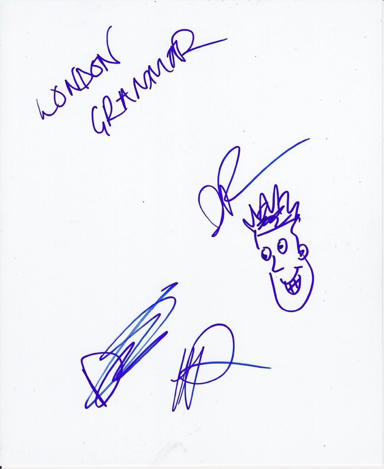 1230x1500 london grammar signed autographed sketch drawing artwork coa - Grammar Drawing