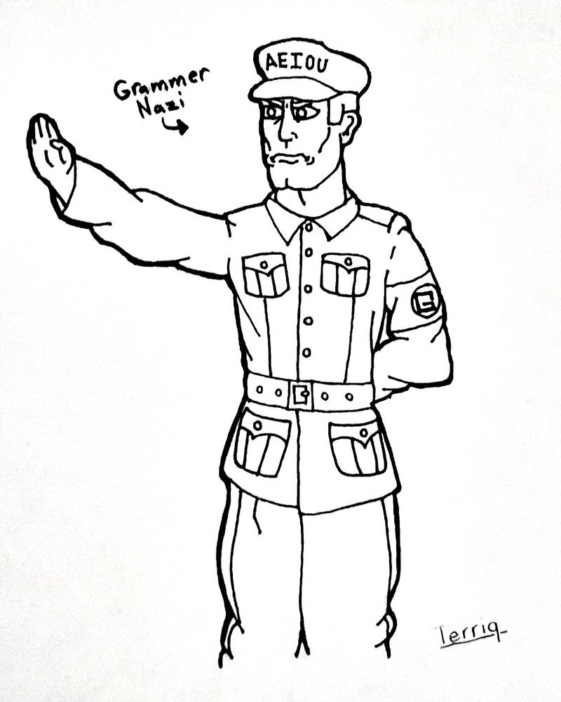 800x1000 random drawing prompt an actual grammar nazi - Grammar Drawing