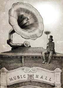 214x300 Gramophone Drawings Fine Art America - Gramophone Drawing