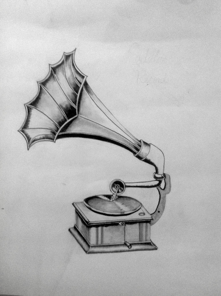 Gramophone Drawing At Explore Collection Of