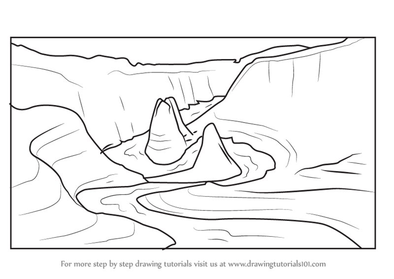 800x567 learn how to draw grand canyon national park - Grand Canyon Drawing