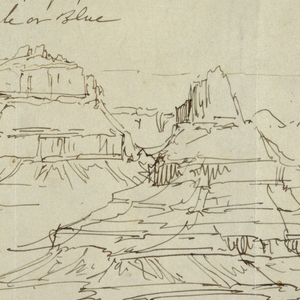 300x300 drawing, two cliffs in grand canyon, arizona, possibly - Grand Canyon Drawing