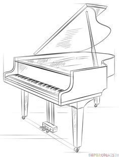 236x310 how to draw a grand piano step - Grand Piano Drawing