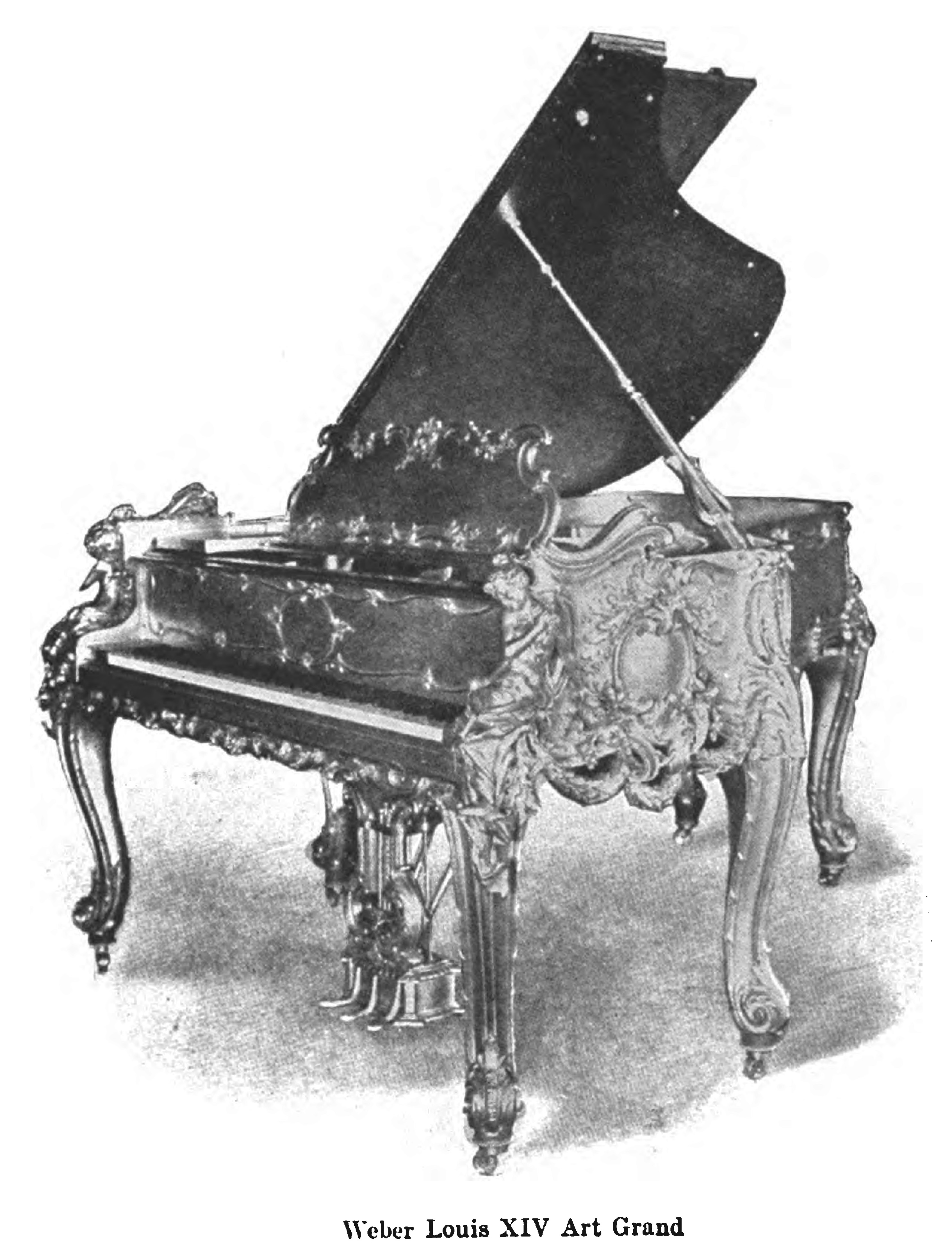 3390x4486 Weber Piano Company - Grand Piano Drawing