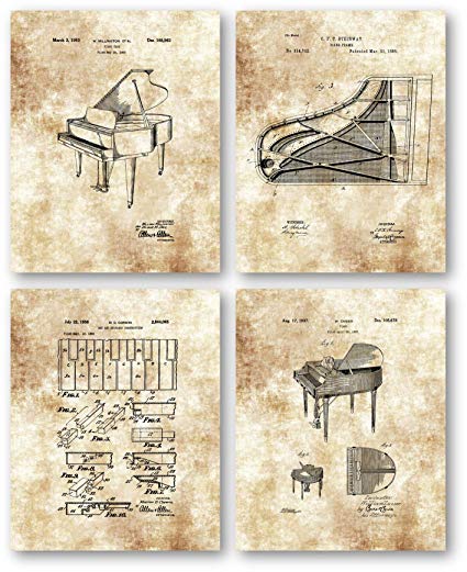 425x521 Original Baby Grand Piano Drawings - Grand Piano Drawing Top View