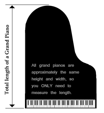 350x381 Best Piano Movers - Grand Piano Drawing Top View