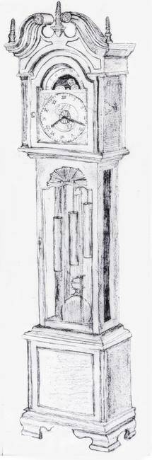 Grandfather Clock Drawing at PaintingValley.com | Explore collection of ...