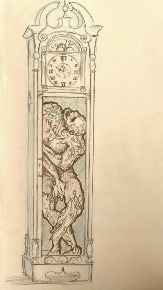 540x960 The Gallery - Grandfather Clock Drawing