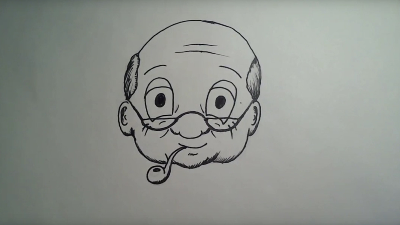 1280x720 Learn To Draw For Beginners Grandfather - Grandfather Drawing