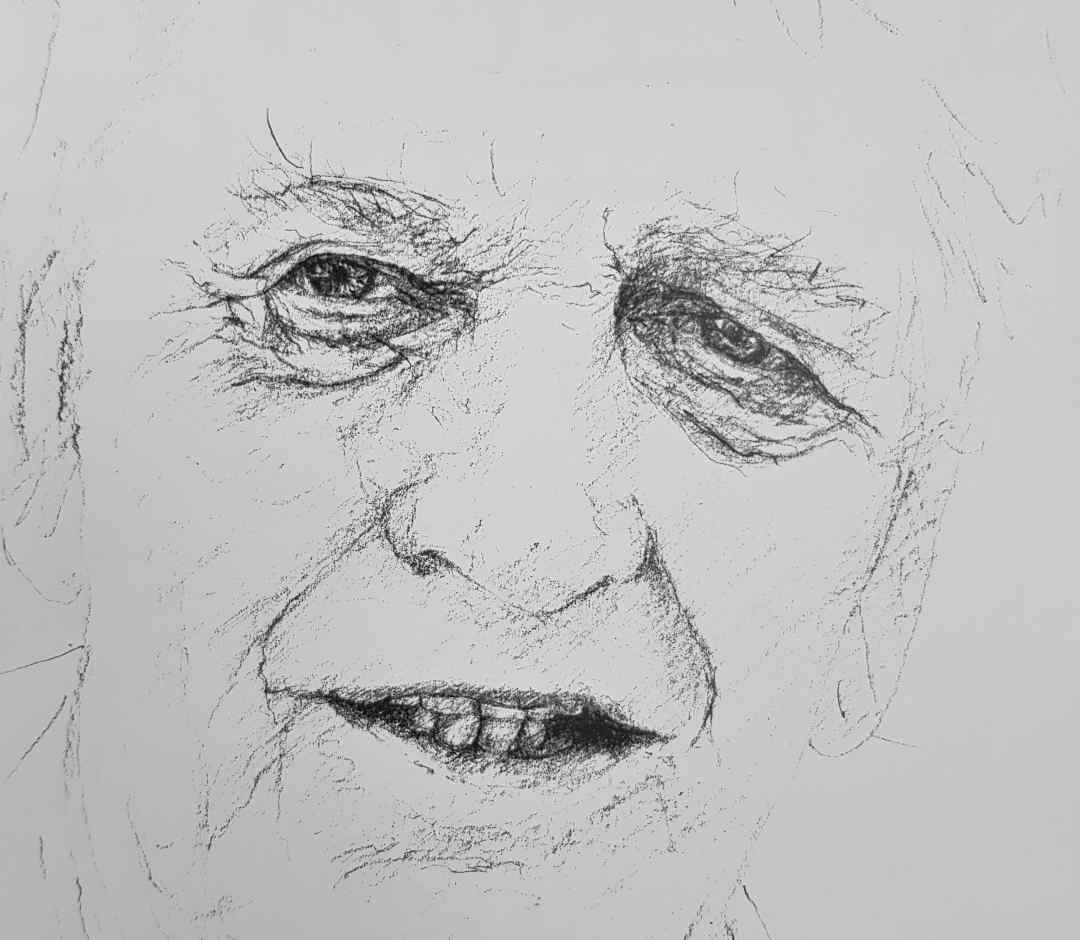 1080x940 Example Of A Commissioned Drawing Of A Grandfather Dermot De Courcy - Grandfather Drawing