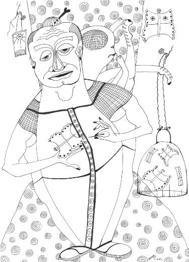 375x519 grandma drawing - Grandma Drawing