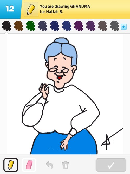 500x667 grandma drawings - Grandma Drawing