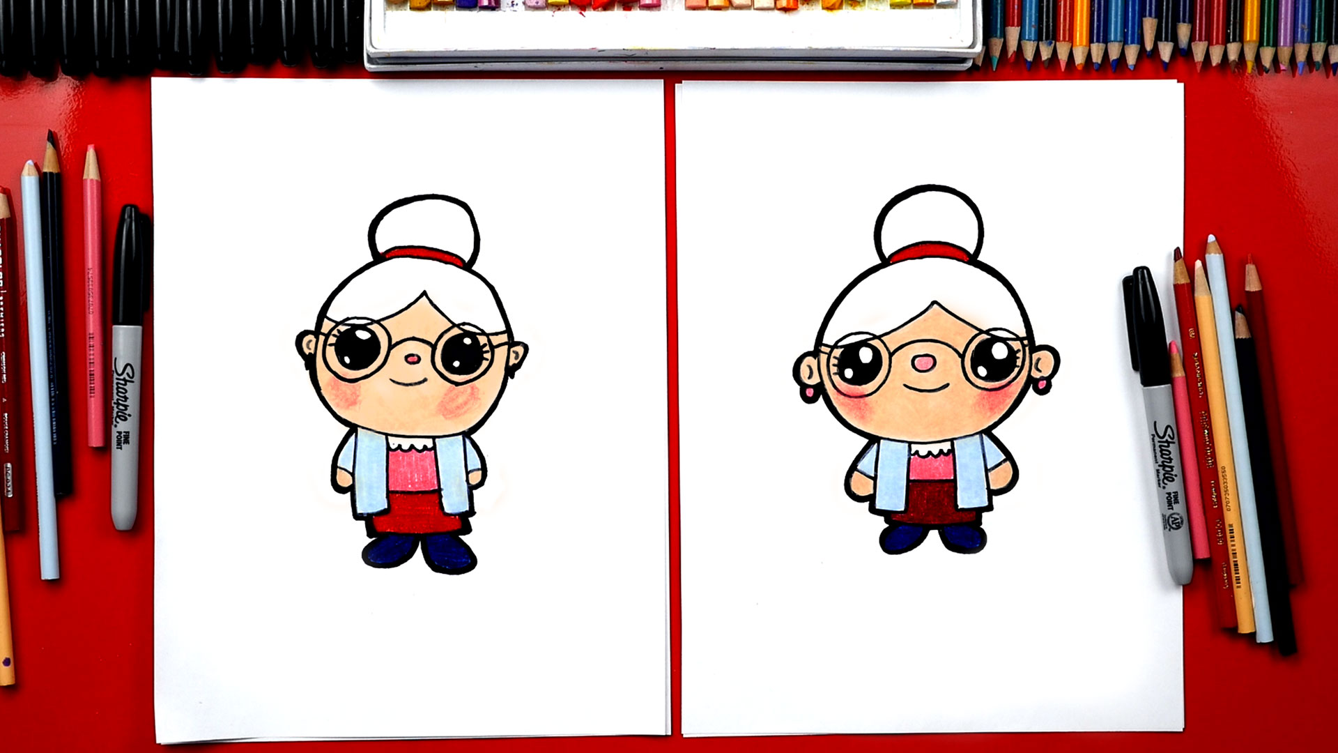 1920x1080 how to draw a grandma - Grandma Drawing