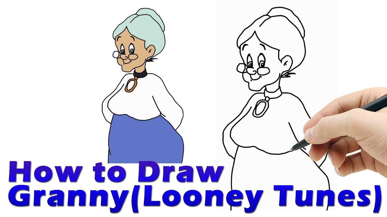1280x720 how to draw granny from looney tunes hde - Grandma Drawing
