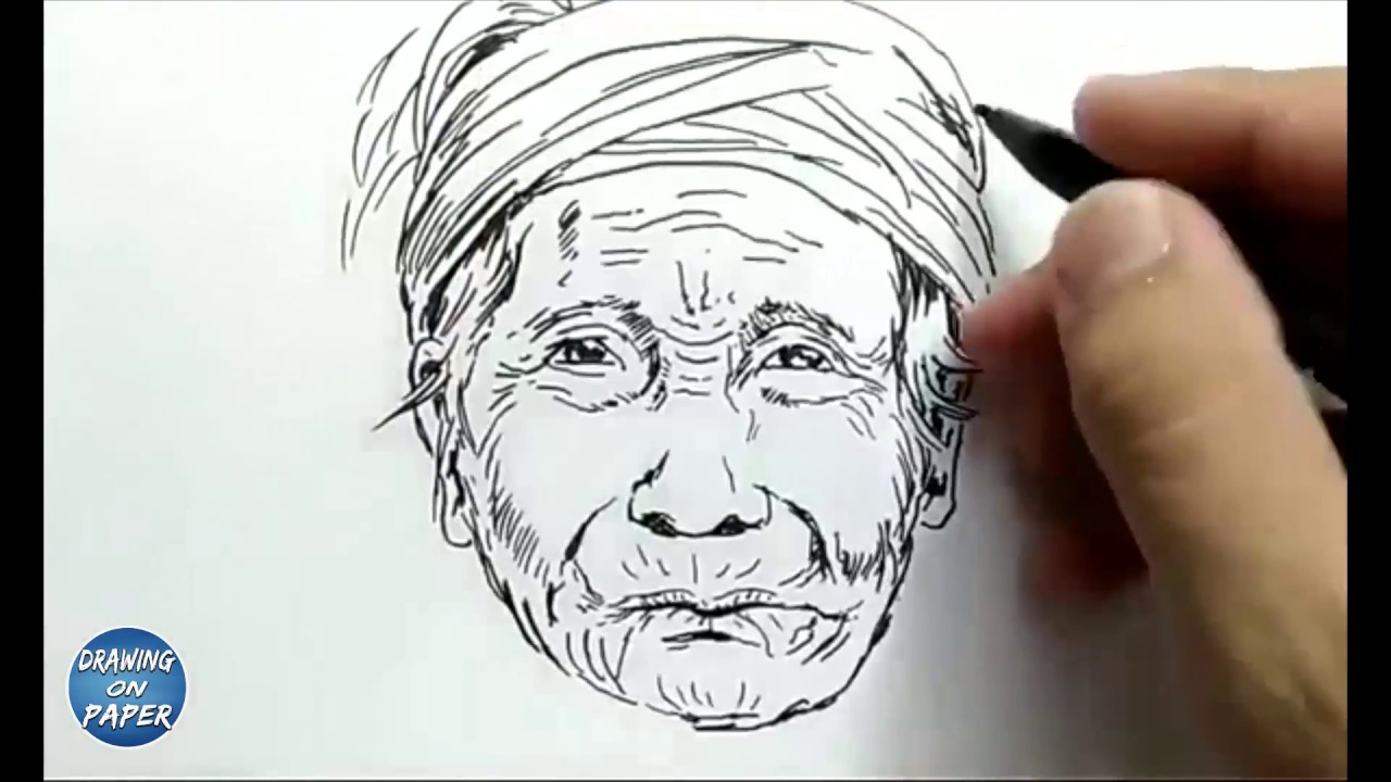 1280x720 very easy!! how to draw old grandma - Grandma Drawing