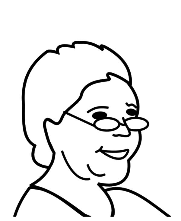 600x733 How To Draw Grandmother Coloring Pages Color Luna - Grandmother Drawing