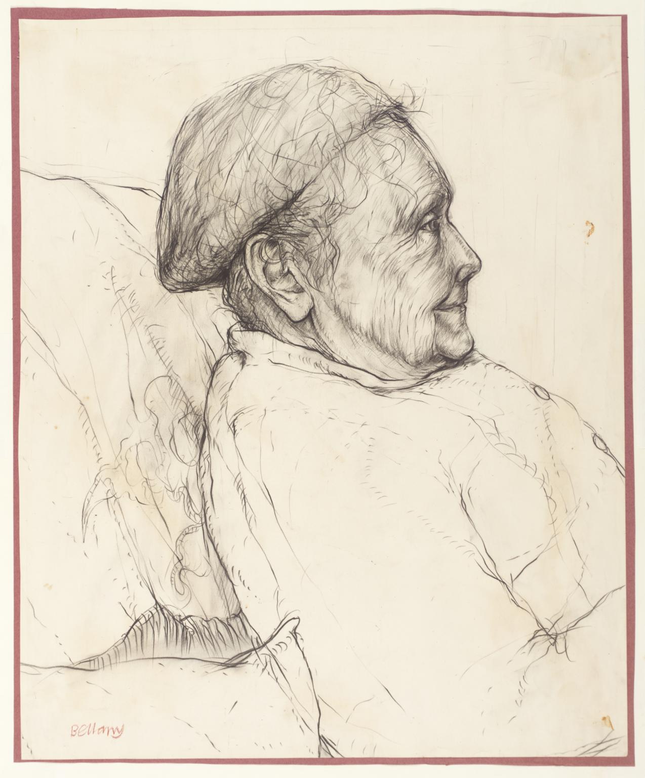 1274x1536 My Grandmother', John Bellany, Tate - Grandmother Drawing