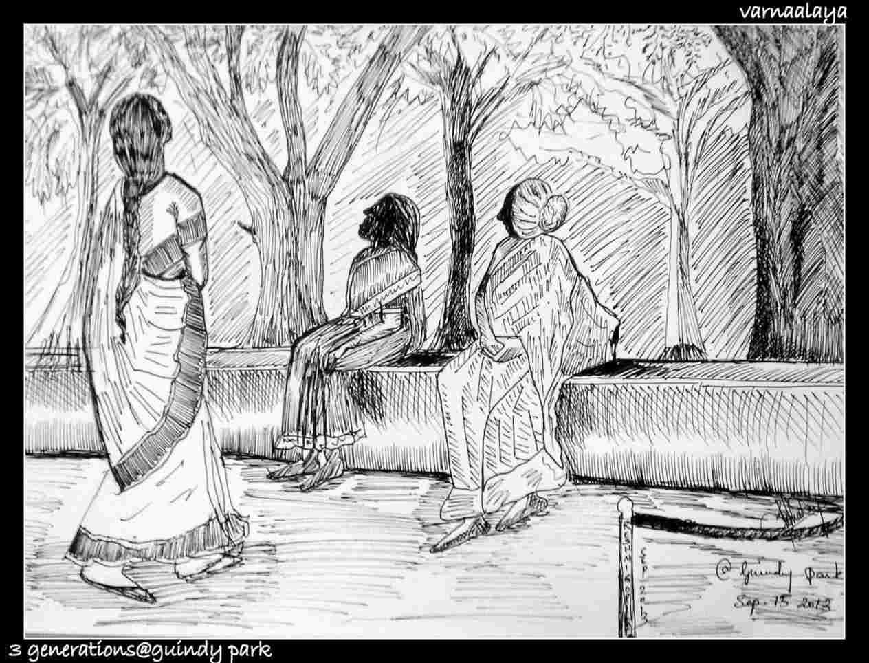 1264x964 Pencil Drawings Of A Grand Mother Media Portrait Of My Grandmother - Grandmother Drawing