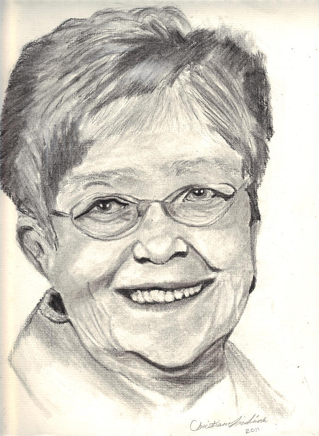 658x900 Portrait Of Grandmother Drawing - Grandmother Drawing
