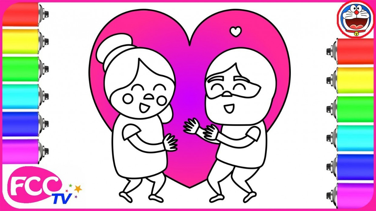 1241x698 Grandmother And Grandfather Drawing Cotton - Grandmother Drawing