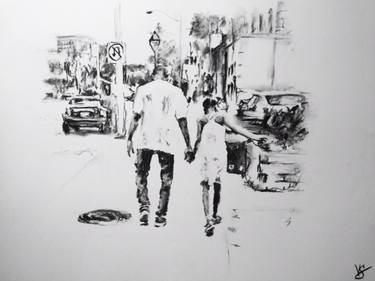 375x281 telling grandpa all about it drawing - Grandpa Drawing