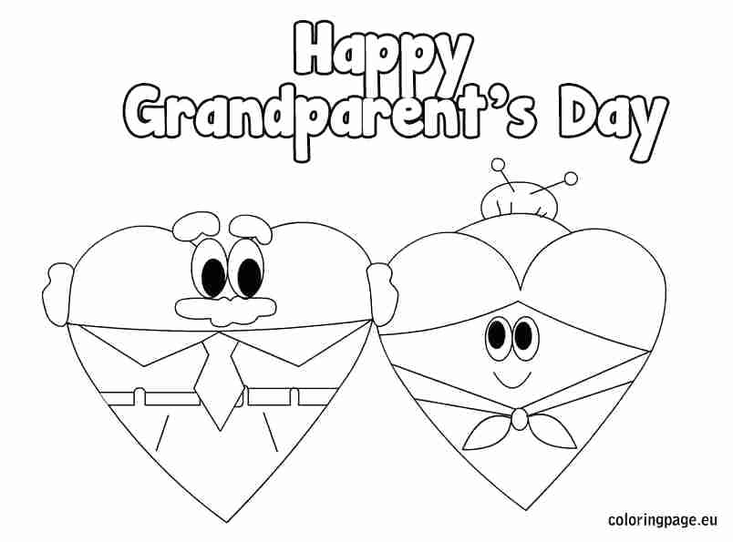 804x595 grandparents day coloring pages drawing at free sheets grandp - Grandparents Day Drawing