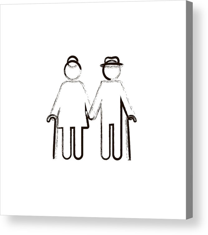 666x750 Grandparents Icon Vector Retro Illustration Of A Hand Drawing - Grandparents Drawing