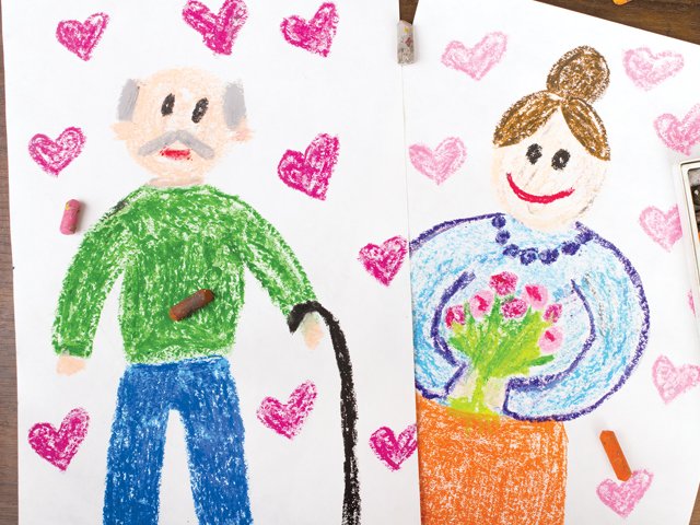 640x480 Issues Families Face When Grandma Grandpa Don't Live Nearby - Grandparents Drawing