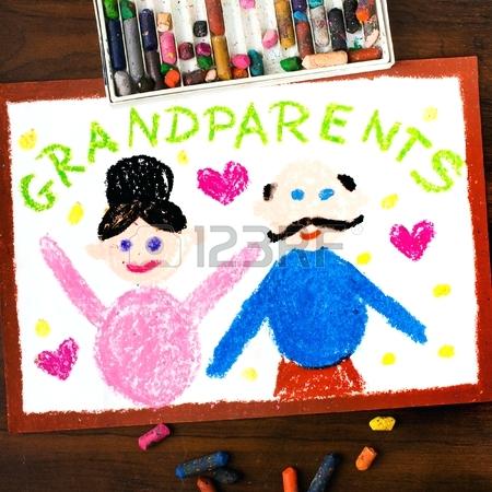 450x450 Colorful Pictures To Draw Colorful Drawing Grandparents Day Card - Grandparents Drawing
