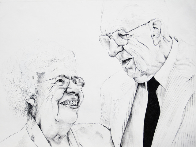 640x480 Grace Ryser Artwork Ryser Grandparents Original Drawing Pen - Grandparents Drawing