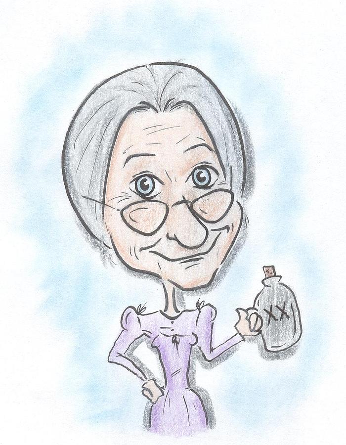 700x900 granny, irene ryan drawing - Granny Drawing