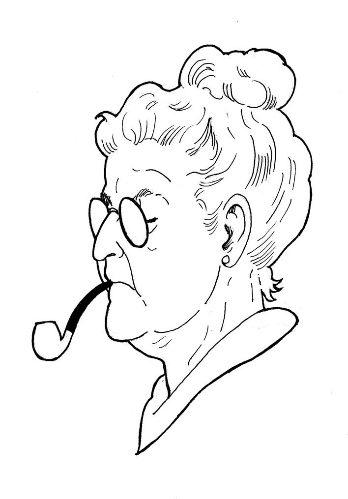 708x1015 Coloring Pages Drawings, Line, Book Posters - Granny Drawing
