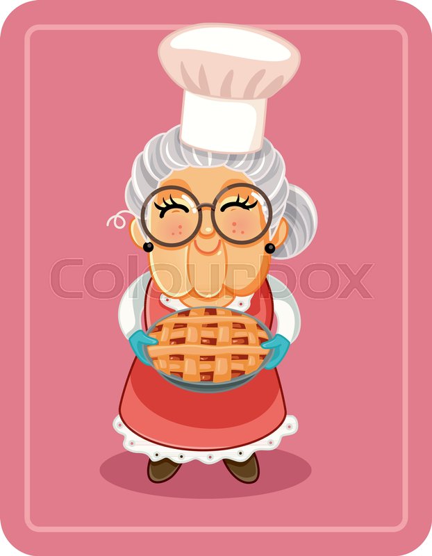 622x800 Vector Drawing Of A Cute Granny With Stock Vector Colourbox - Granny Drawing